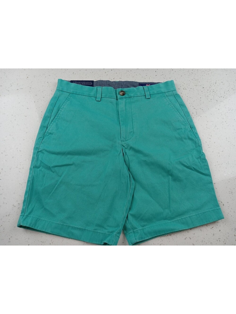 Vineyard Vines Shorts Mens 28 Teal Green 9 In Breaker Chino Flat Front New